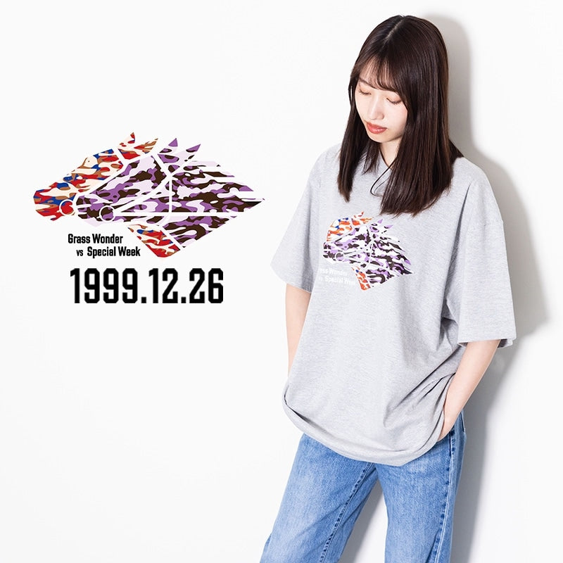 グラスワンダー・スペシャルウィーク:Tシャツ(グレー)