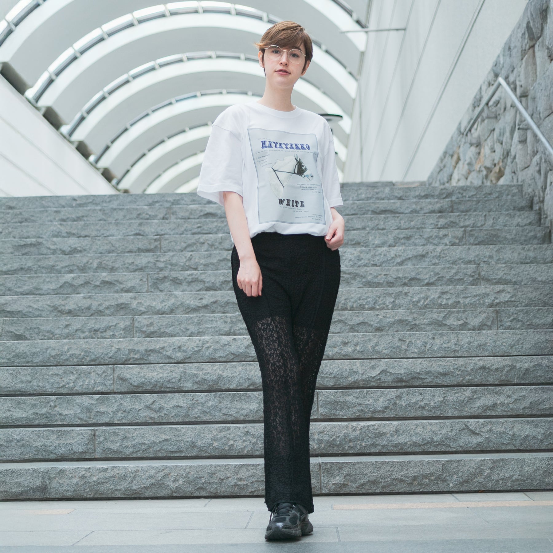 【HORSE GOODS net】ハヤヤッコ・Tシャツ1(白)