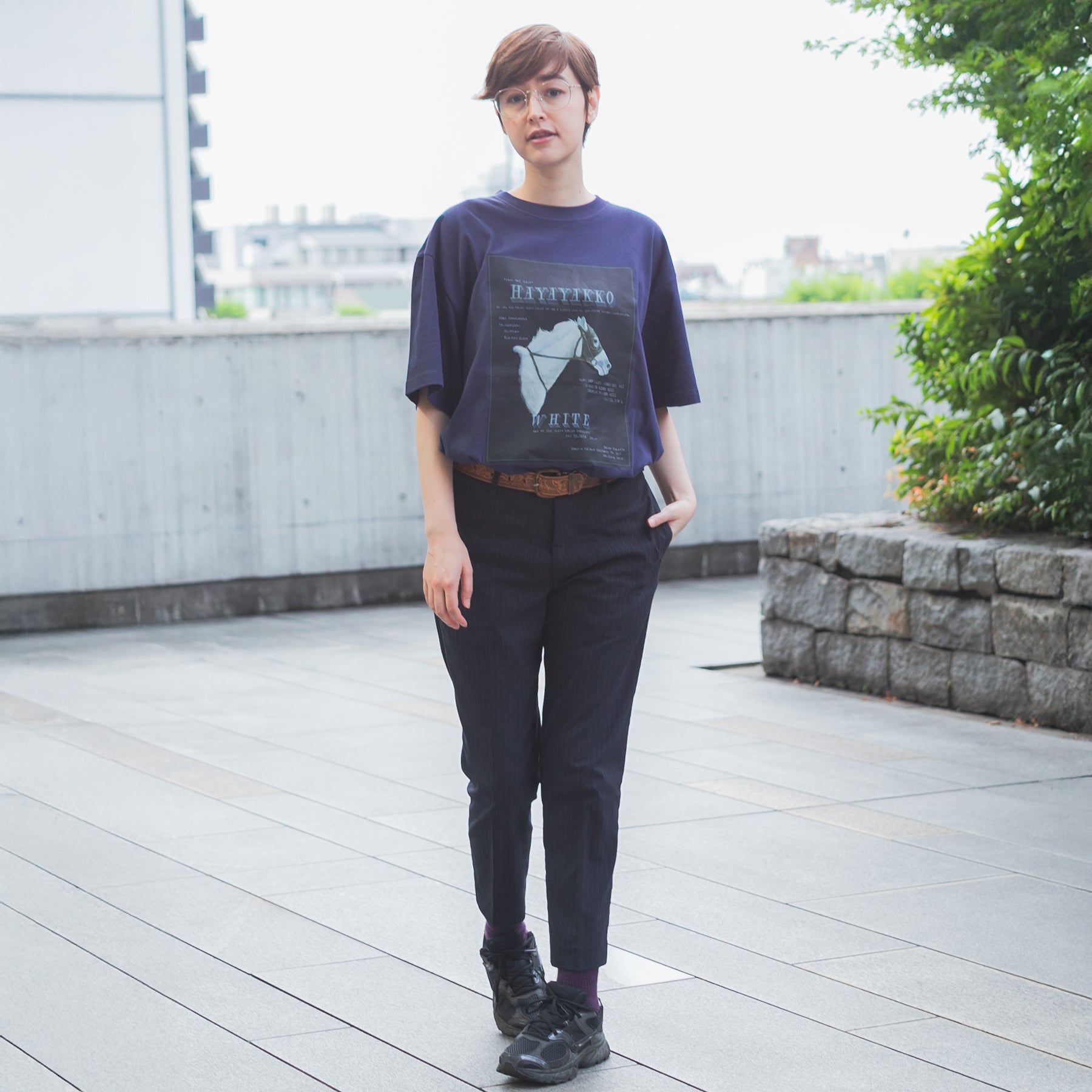 【HORSE GOODS net】ハヤヤッコ・Tシャツ1(ネイビー)