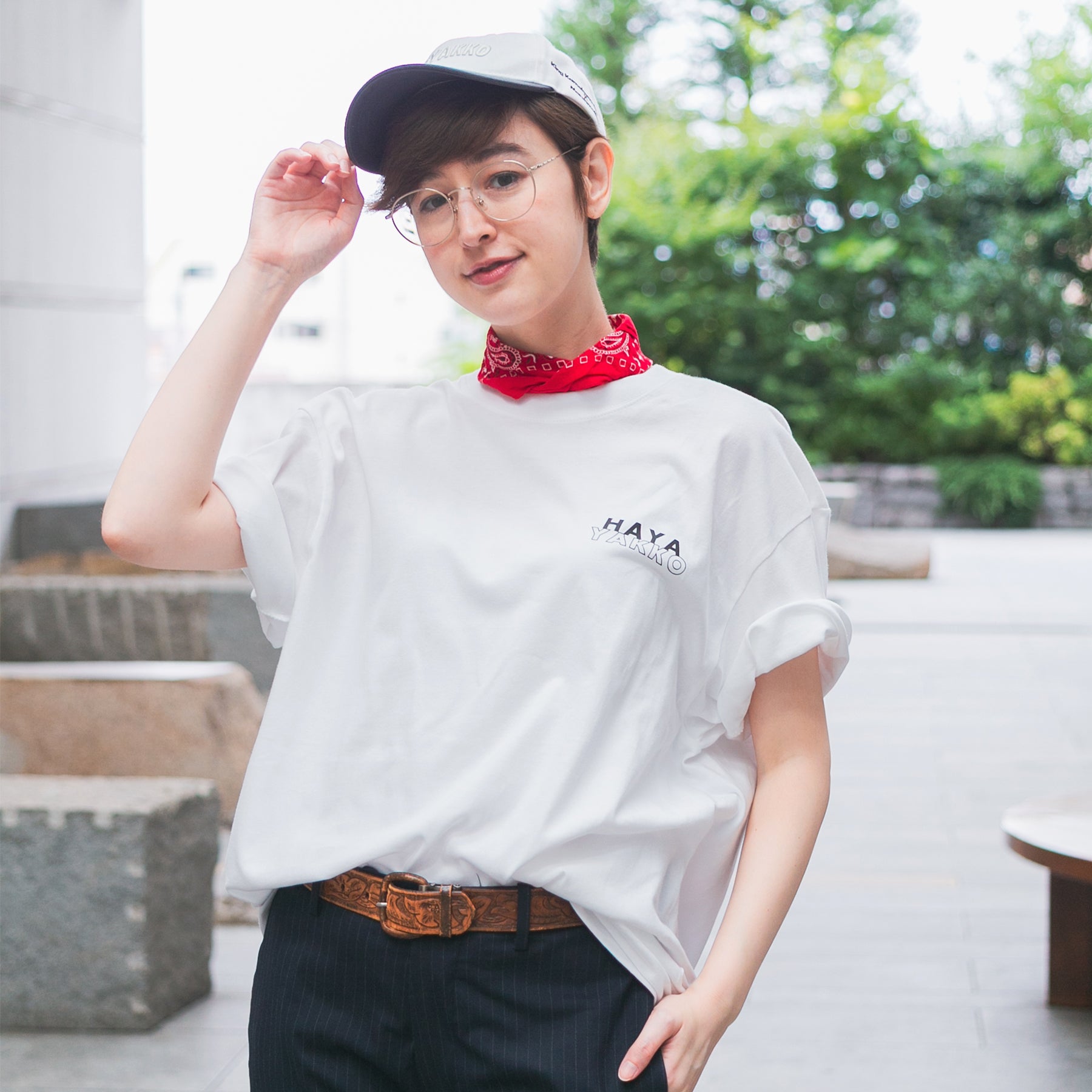 【HORSE GOODS net】ハヤヤッコ・Tシャツ2(白)