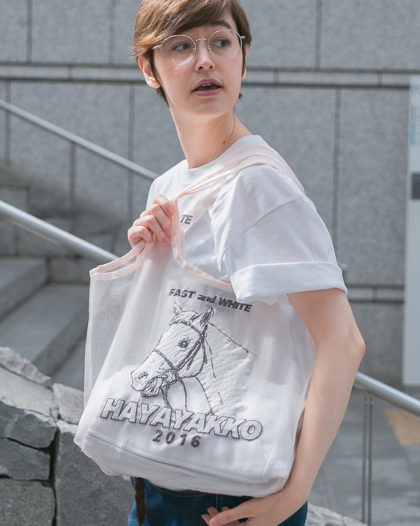 【HORSE GOODS net】ハヤヤッコ・刺繍トートバッグ