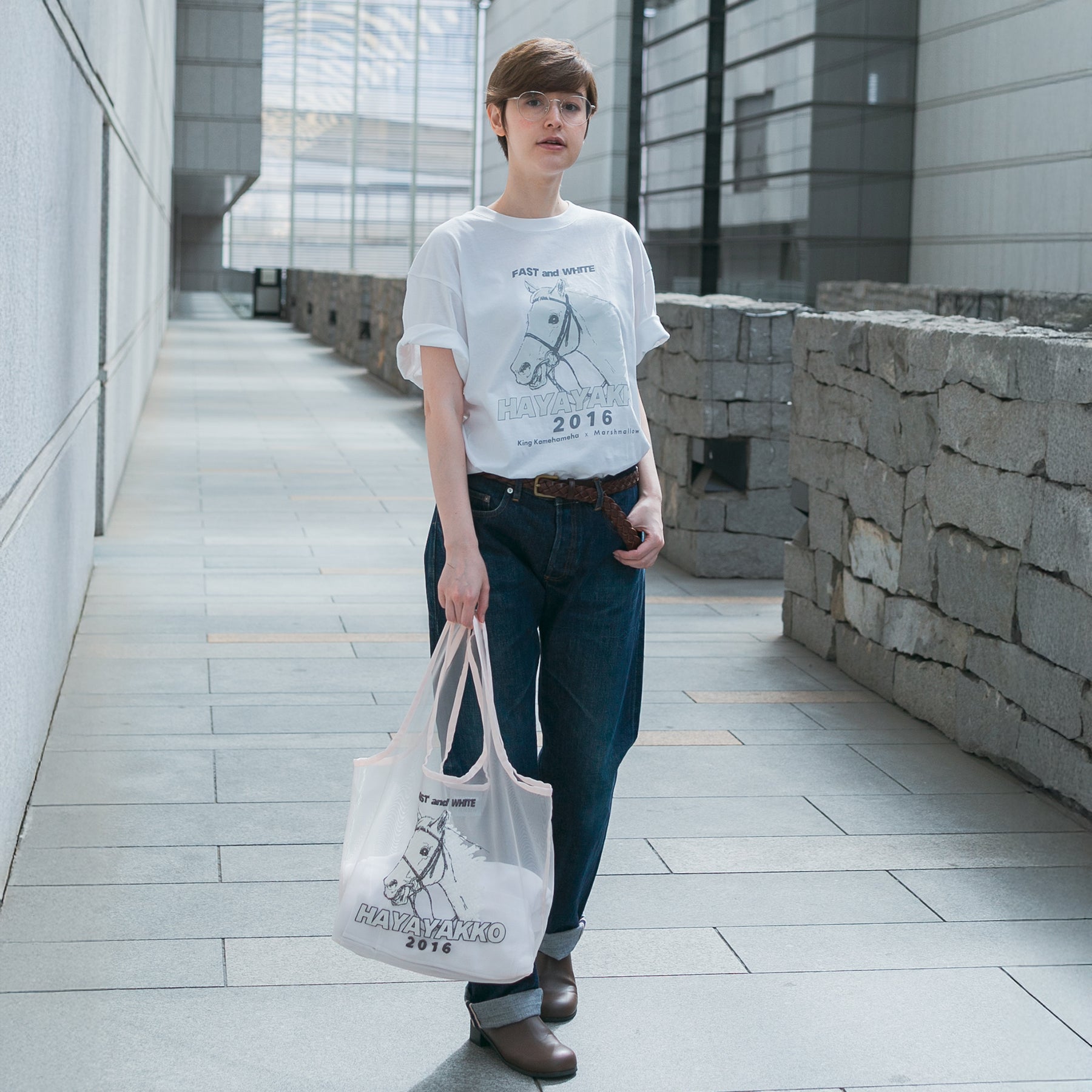 【HORSE GOODS net】ハヤヤッコ・刺繍トートバッグ