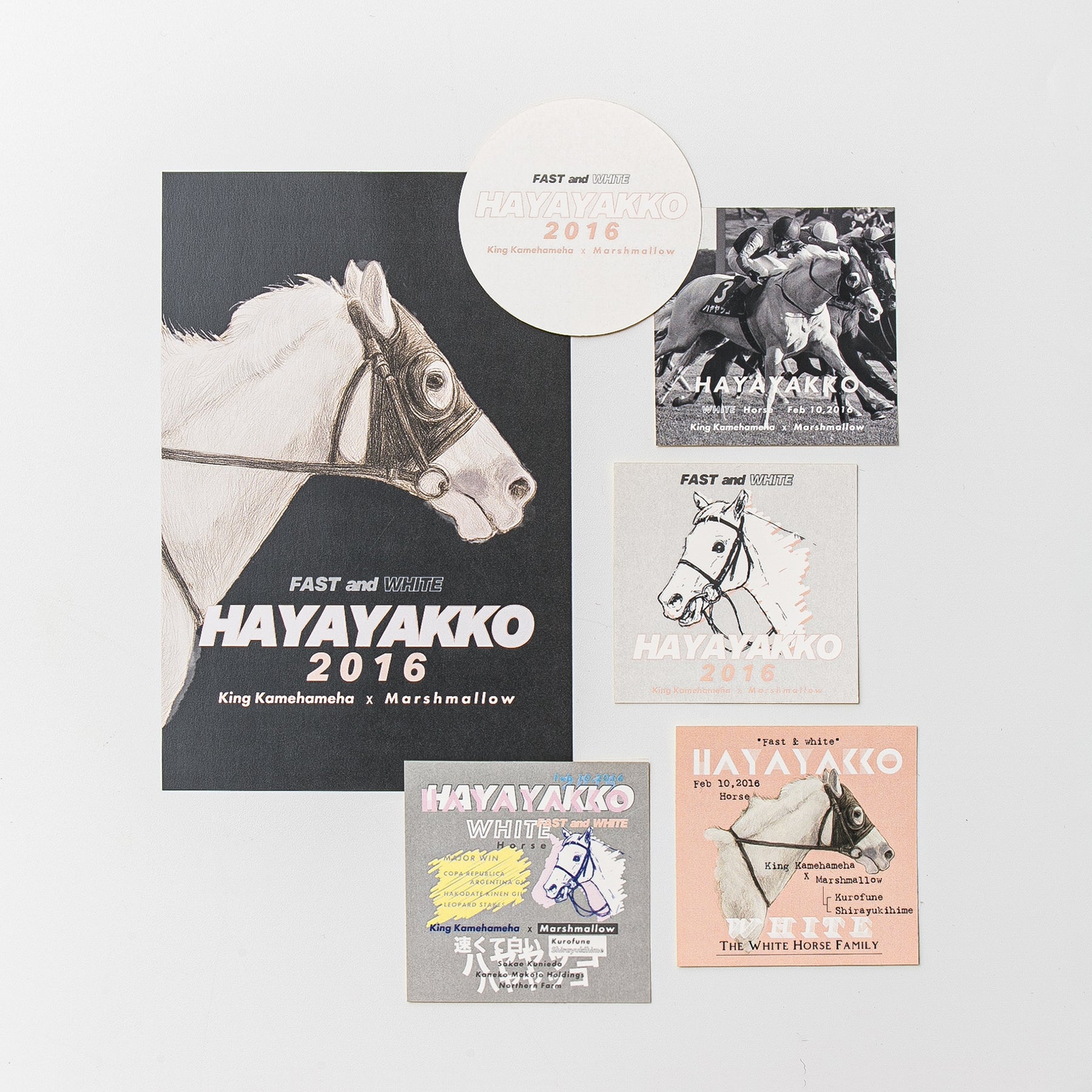 【HORSE GOODS net】ハヤヤッコ・デザインステッカー (5枚組)