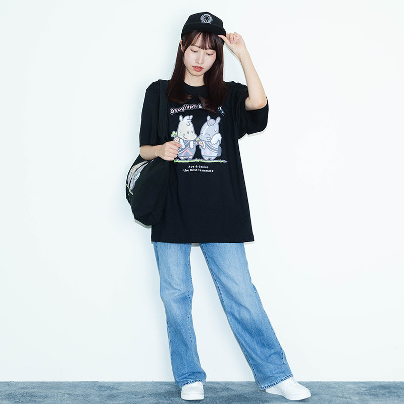 イクイノックス&ジオグリフ・Tシャツ(黒)