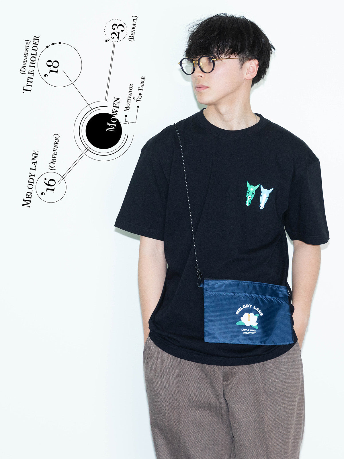 メロディーレーン&タイトルホルダー・Tシャツ(黒)