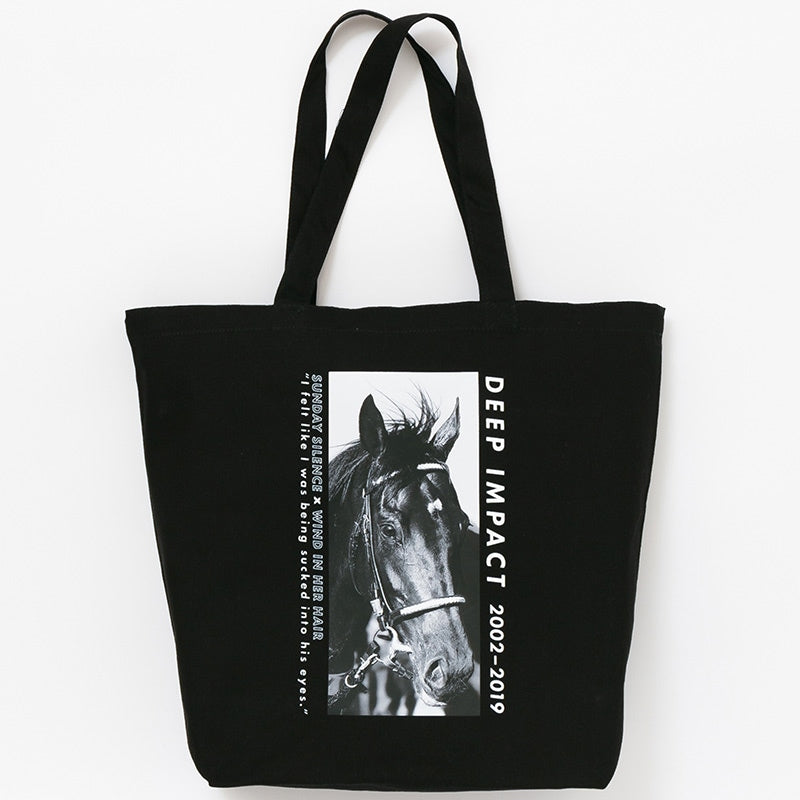 【HORSE GOODS net】ディープインパクト･トートバッグ(黒)