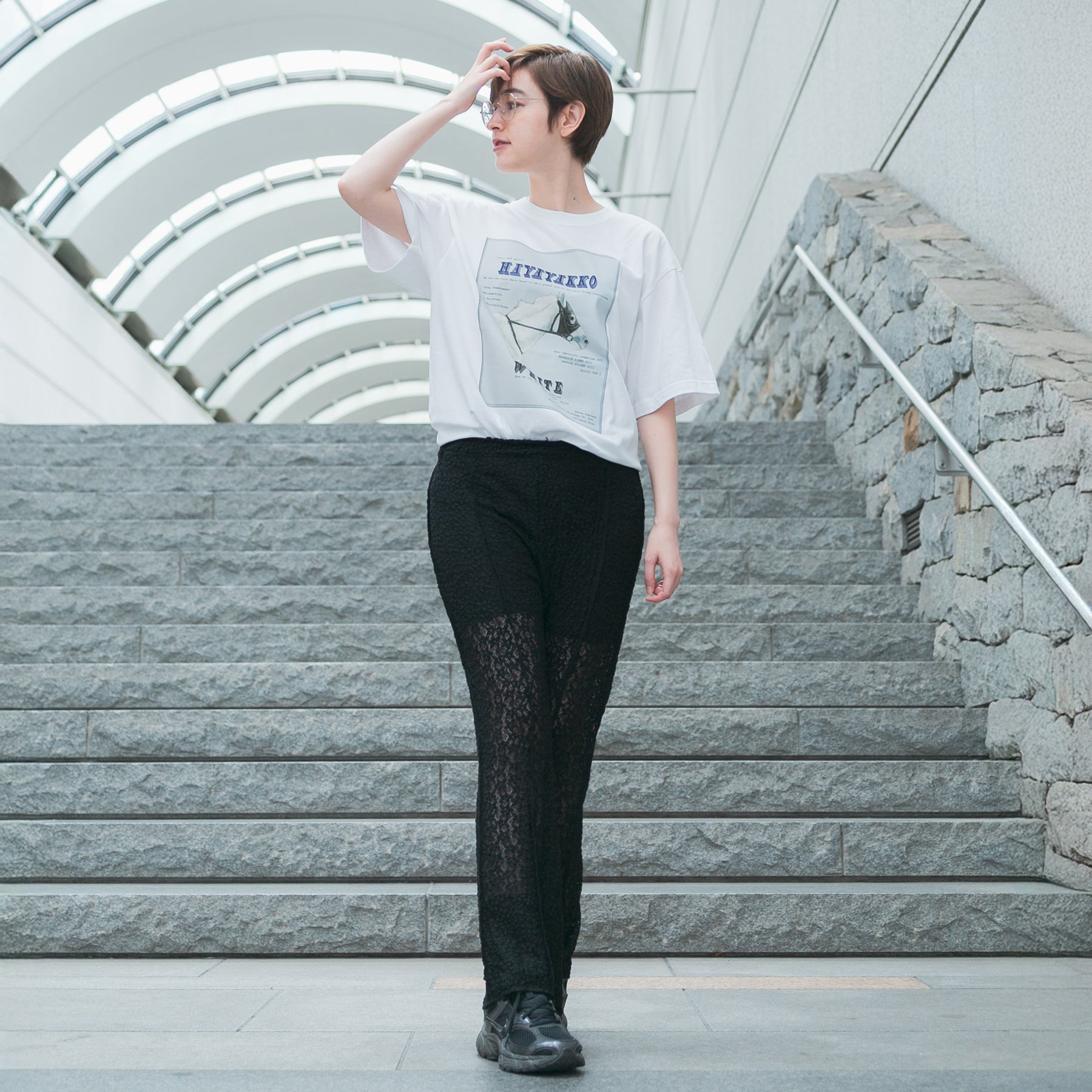 【HORSE GOODS net】ハヤヤッコ･Tシャツ1(白)