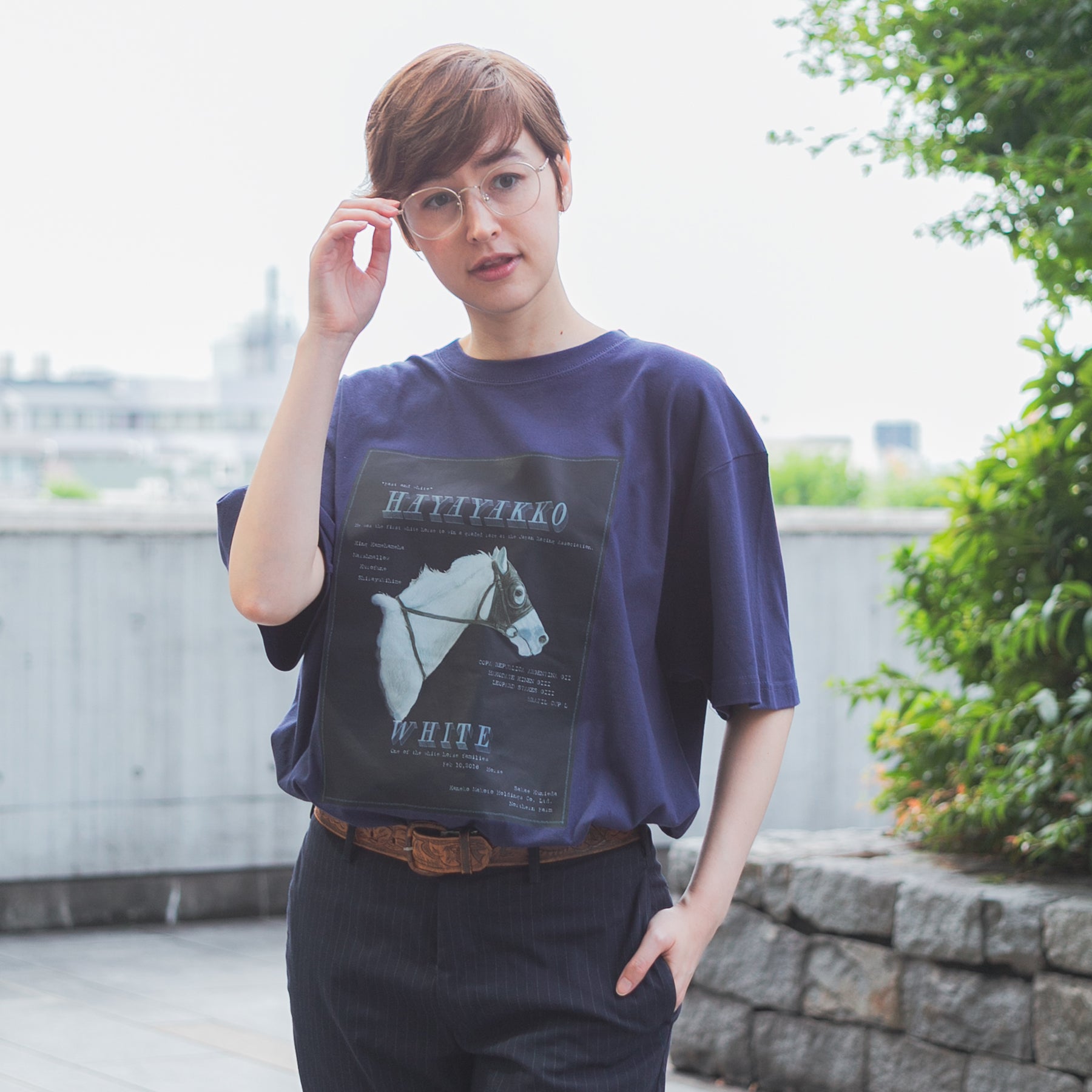 【HORSE GOODS net】ハヤヤッコ･Tシャツ1(ネイビー)