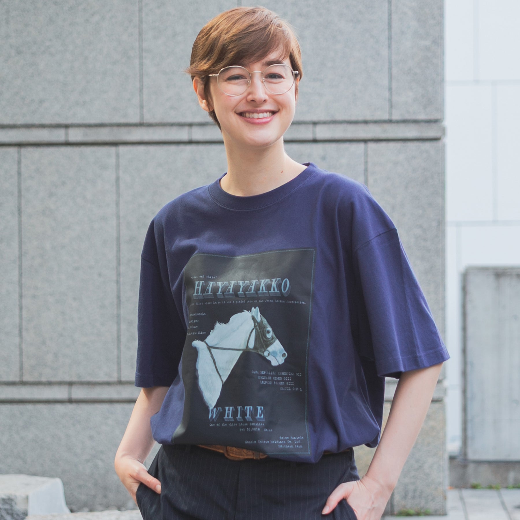 【HORSE GOODS net】ハヤヤッコ･Tシャツ1(ネイビー)