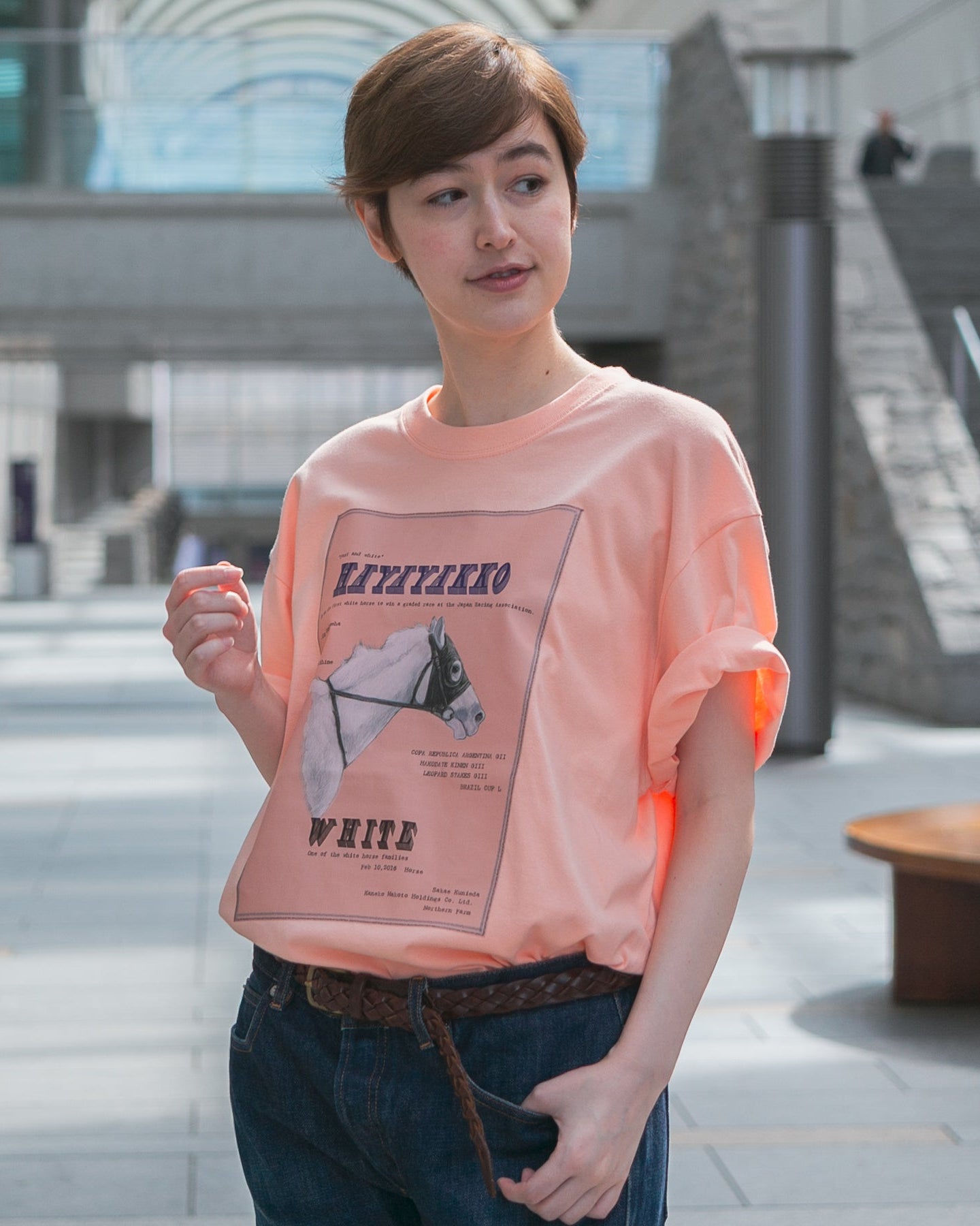 【HORSE GOODS net】ハヤヤッコ･Tシャツ1(ピンク)