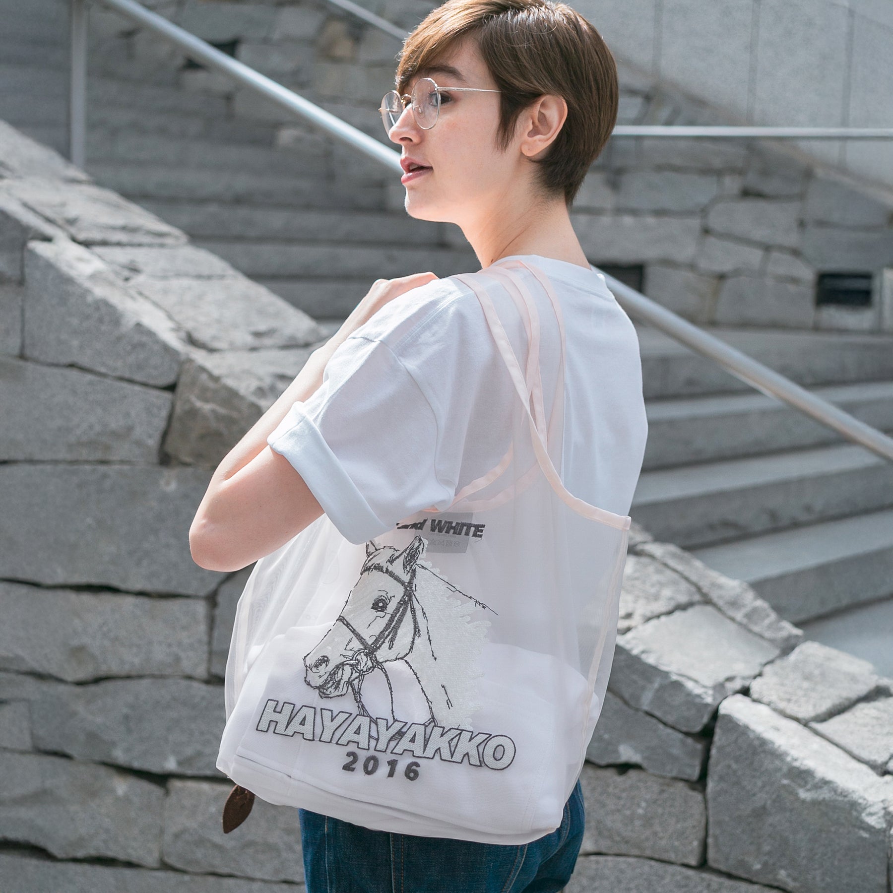 【HORSE GOODS net】ハヤヤッコ･刺繍トートバッグ