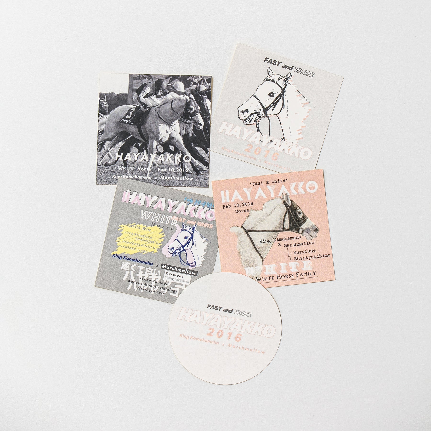 【HORSE GOODS net】ハヤヤッコ･デザインステッカー (5枚組)