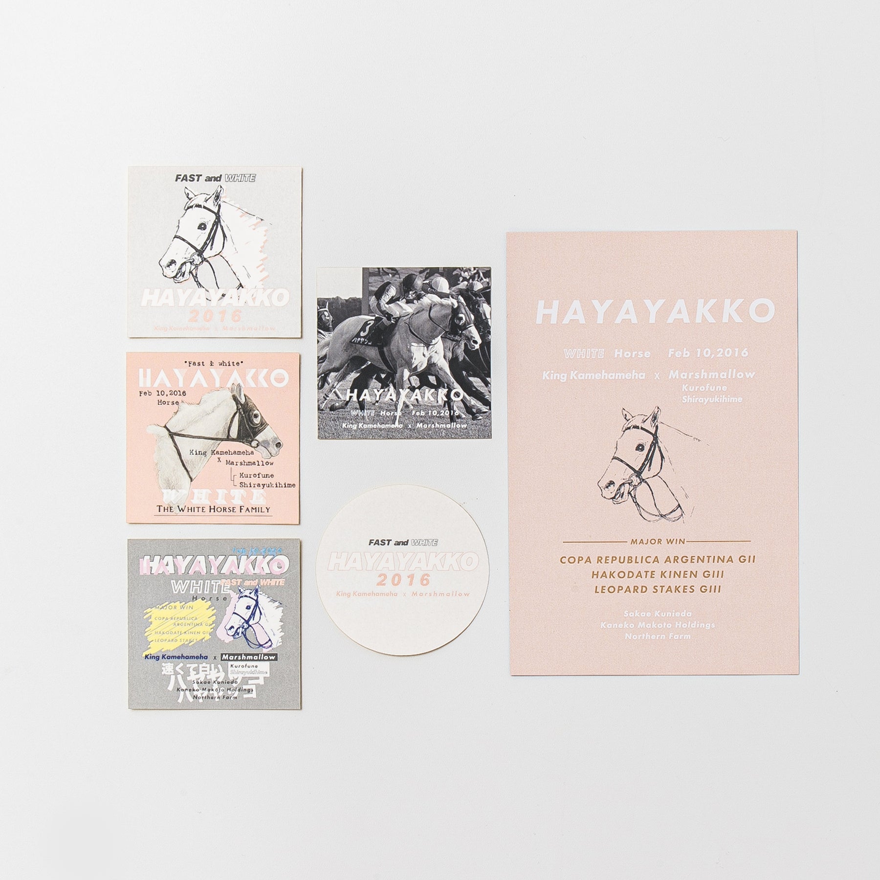 【HORSE GOODS net】ハヤヤッコ･デザインステッカー (5枚組)